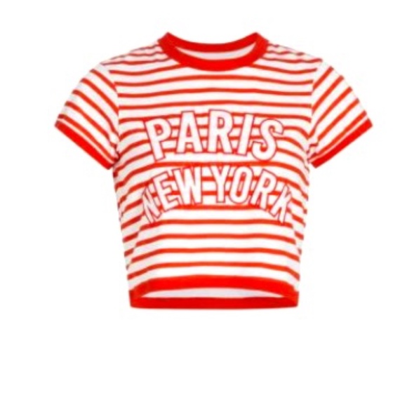 Cinq à Sept Becka Striped Paris T-Shirt Small - Picture 1 of 6